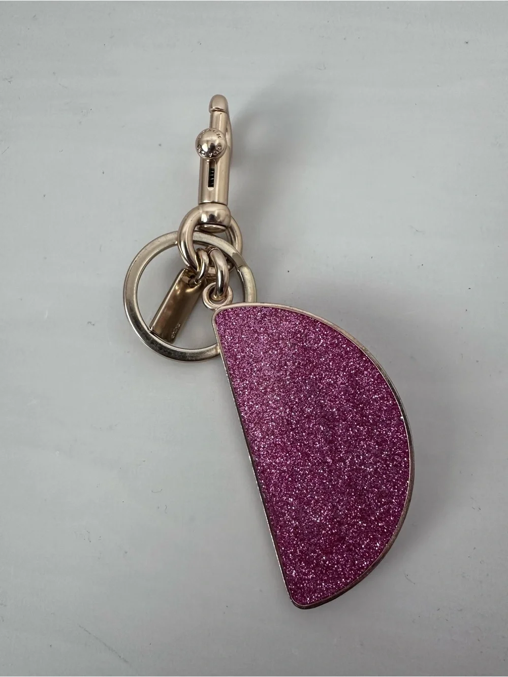 COACH Pink Grapefruit Glitter Keychain Charm!